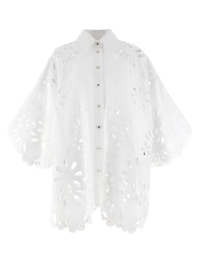 DOLCE & GABBANA DOLCE & GABBANA CUT OUT EMBROIDERY SHIRT