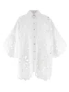 Dolce & Gabbana Cut-out Embroidery Shirt With Scalloped Hem In White