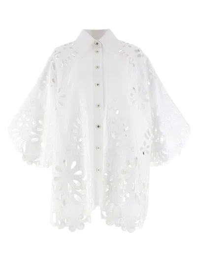 DOLCE & GABBANA CUT-OUT EMBROIDERY SHIRT