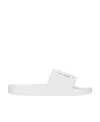 Dolce & Gabbana White Sandals With Tonal Logo Lettering On The Rear And Open Toe In Rubber Man In White
