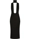 Dolce & Gabbana Cut-out Detailed Midi Dress In Schwarz