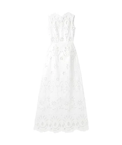 Dolce & Gabbana Cut-out Stretch-cotton Maxi Dress In White