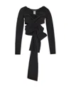 Dolce & Gabbana Cut-out Wrap Top In Black