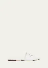 Dolce & Gabbana Dg Millennials Logo Leather Flat Slides In White