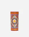 Dolce & Gabbana Cylindrical Porcelain Vase In Multi