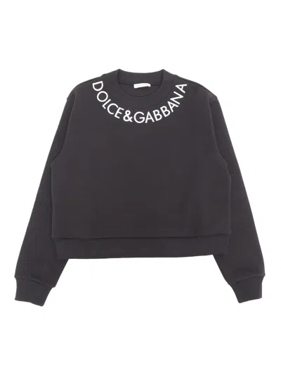Dolce & Gabbana Teen Girls Black Cotton Sweatshirt