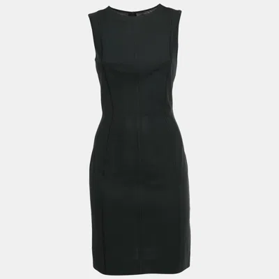 Pre-owned Dolce & Gabbana D & G  Black Synthetic Zip Up Mini Dress S