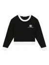 Dolce & Gabbana D&g Intarsia Wool Jumper In Black