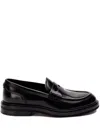 Dolce & Gabbana Women's Black Casual Moccasin Metallic Logo Heel In Black