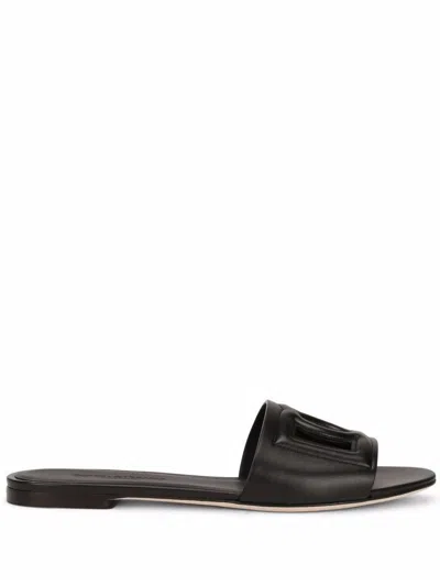 DOLCE & GABBANA D&G LEATHER SLIPPERS