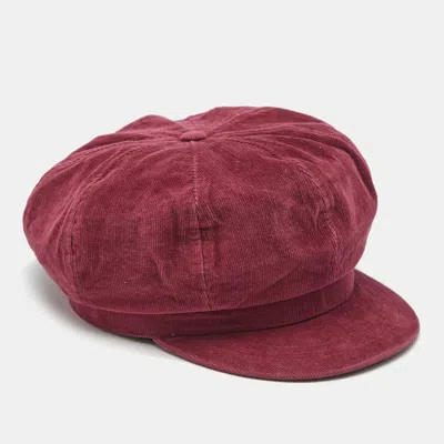 Pre-owned Dolce & Gabbana D & G Rosewood Pink Corduroy Newsboy Cap S