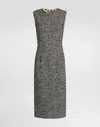 Dolce & Gabbana Sleeveless Midi Dress In Black