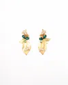 Dolce & Gabbana Dangling Rhinestone Clip-on Earrings In Gold