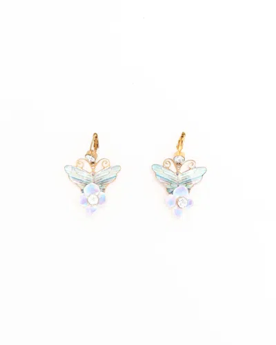 Dolce & Gabbana Dangling Rhinestone Earrings In Gold