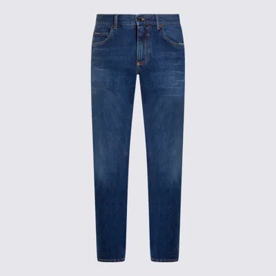 Dolce & Gabbana Dark Blue Cotton Jeans