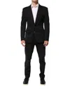 Dolce & Gabbana Dark Blue Cotton Men Jacket Coat Blazer Suit In Blue