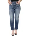 Dolce & Gabbana Dark Blue Cotton Tattered Skinny Denim Jeans In Blue