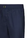 Dolce & Gabbana Short Swim Trunks With Logo Plaque