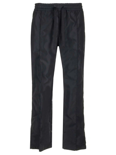 Dolce & Gabbana Straight-leg Drawstring Track Pants In Navy