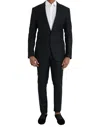 Dolce & Gabbana Dark Blue Wool Napoli Formal 2 Piece Suit In Blue