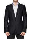 Dolce & Gabbana Dark Blue Wool Single Breasted Dress Coat Men's Blazer In Blue