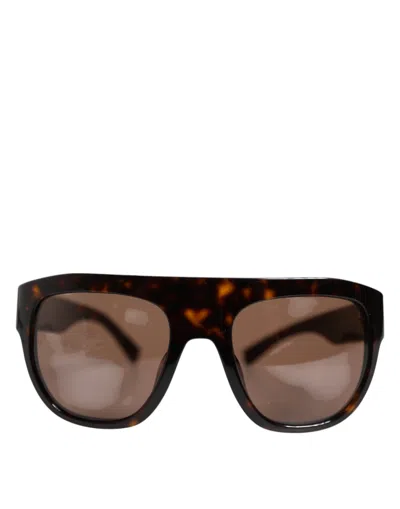 Dolce & Gabbana Dark Brown Havana Dg4398f Square Frame Eyewear Sunglasses