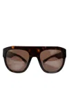 Dolce & Gabbana Dark Brown Havana Dg4398f Square Frame Eyewear Sunglasses