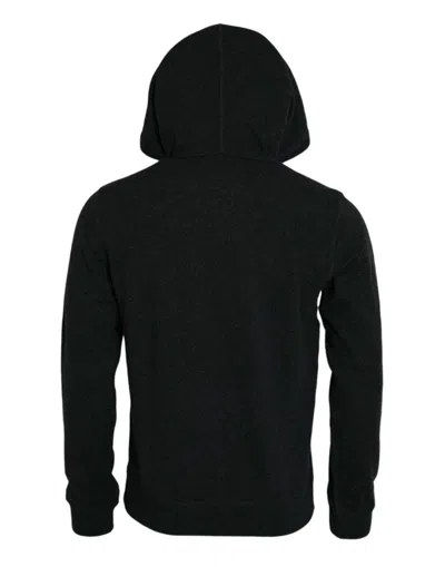 Dolce & Gabbana Dark Grey Cashmere Hooded Pullover Jumper