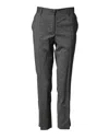 Dolce & Gabbana Dark Gray Check Tartan Virginwool Dress Pants In Black