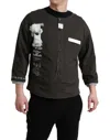 Dolce & Gabbana Dark Gray Cotton Button Down Pullover Sweater In Brown