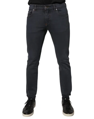 Dolce & Gabbana Dark Gray Cotton Skinny Denim Men's Jeans