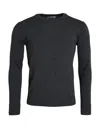 Dolce & Gabbana Dark Gray Wool Crew Neck Pullover Sweater In Gray