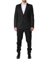 Dolce & Gabbana Dark Gray Wool Single Breasted 2 Piece Suit In Black