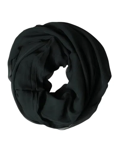 Dolce & Gabbana Dark Green Stole Silk Neck Wrap Shawl  Men's Scarf