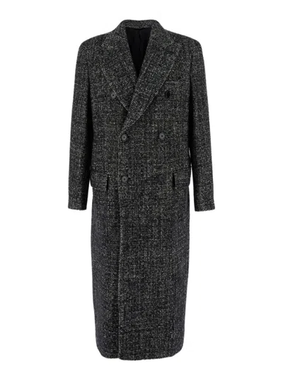 DOLCE & GABBANA MEN DARK GREY LONG COAT