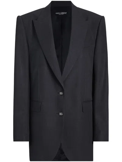 Dolce & Gabbana Dark Grey Melange Women's Jacket