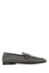 Dolce & Gabbana Logo-plaque Jacquard Loafers In Dark Grey
