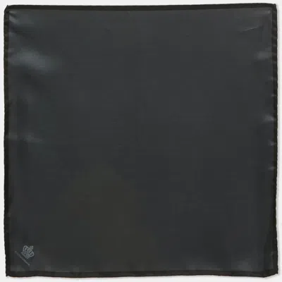 Pre-owned Dolce & Gabbana Dark Grey Silk Pocket Handkerchief