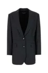 Dolce & Gabbana Dark Grey Single-breasted Blazer In Dark Grey