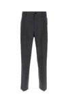 Dolce & Gabbana Trousers Wool Blend Pleated Front In Dark Grey