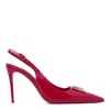 Dolce & Gabbana Dark Red Calf Leather Shoes With Heel In Red