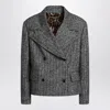 Dolce & Gabbana Pinstriped Wool-blend Double-breasted Jacket In Gray