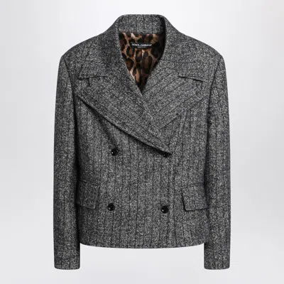 DOLCE & GABBANA DOLCE & GABBANA DARK SHORT OVERSIZED STRIPED JACKET
