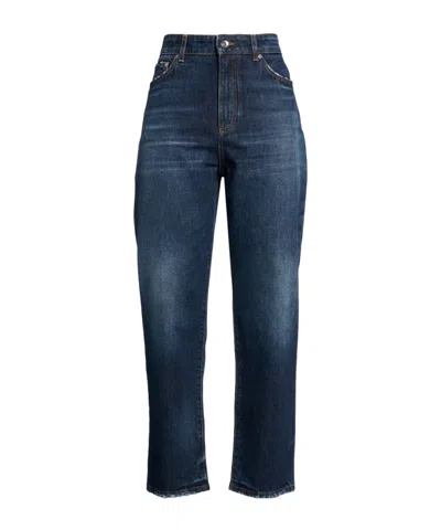 Dolce & Gabbana Dark Tapered Jeans In Blue
