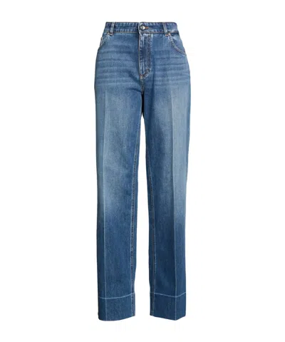 Dolce & Gabbana Darkwash Straightleg Jeans In Blue