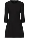 Dolce & Gabbana Dart-detailing Minidress In Black