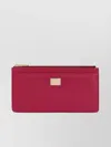 Dolce & Gabbana Large Cardholder In Dauphine Leather In Pink
