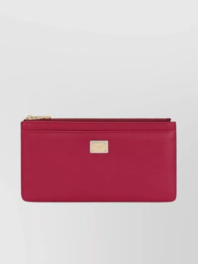 Dolce & Gabbana Dauphine Calf Leather Rectangular Cardholder In Multicolor