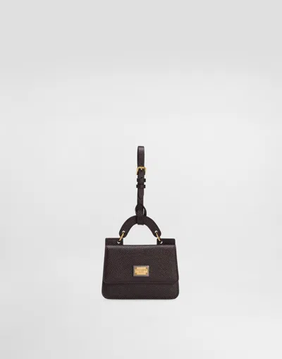 Dolce & Gabbana Dauphine Calfskin Card Holder In Burgundy