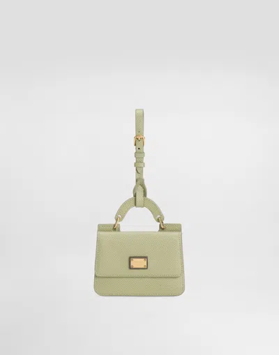 Dolce & Gabbana Dauphine Calfskin Card Holder In Green